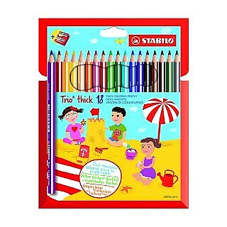 Stabilo 203-2-18 Trio Thick Kuru Boya+Kalemtraş 18 Renk (51010319) - 3