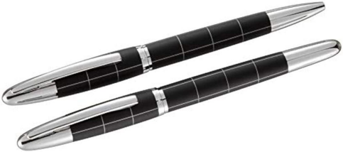 Steelpen 1711 Venüs Dolma Kalem+Tükenmez Kalem Seti Slayt Siyah - 1