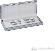 STEELPEN 2355 DOLMA KALEM+TÜKENMEZ KALEM SETİ MAT KROM - STEELPEN