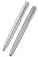 STEELPEN 2357 SATÜRN DOLMA KALEM+TÜKENMEZ KALEM SETİ PARLAK KROM - STEELPEN
