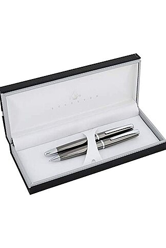 STEELPEN 2358 DOLMA KALEM+TÜKENMEZ KALEM SETİ SİYAH - 1