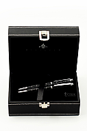 STEELPEN 2721 DOLMA KALEM+TÜKENMEZ KALEM SETİ SİYAH LAKE - STEELPEN