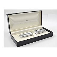 STEELPEN 509 URANÜS DOLMA KALEM+TÜKENMEZ KALEM SETİ PARLAK KROM - STEELPEN