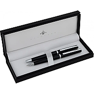 STEELPEN 8139 DOLMA KALEM+TÜKENMEZ KALEM SETİ SLİM SİYAH - STEELPEN