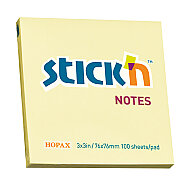 STİCK'N 21007 YAPIŞKANLI NOT KAĞIDI 76x76 100 YAPRAK PASTEL SARI (2100700-5001) - STİCK'N (1)