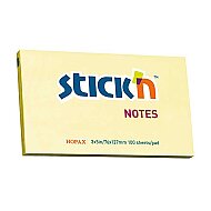 STİCK'N 21009 YAPIŞKANLI NOT KAĞIDI 76x127 100 YAPRAK PASTEL SARI (2100900-5001) - STİCK'N