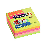 STİCK'N 21012 YAPIŞKANLI KÜPNOT KAĞIDI 76x76 400 YAPRAK 5 RENK (2101200-5001) - STİCK'N