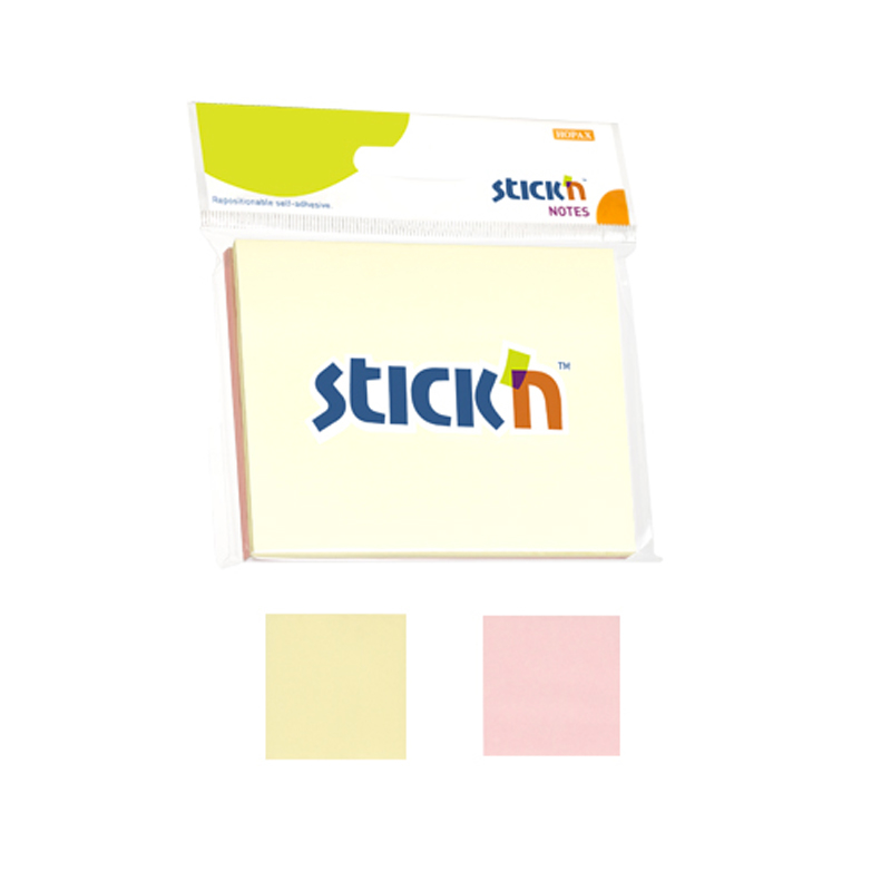 STİCK'N 2109400 YAPIŞKANLI NOT KAĞIDI 76x102 100 YAPRAK PASTEL 2 RENK