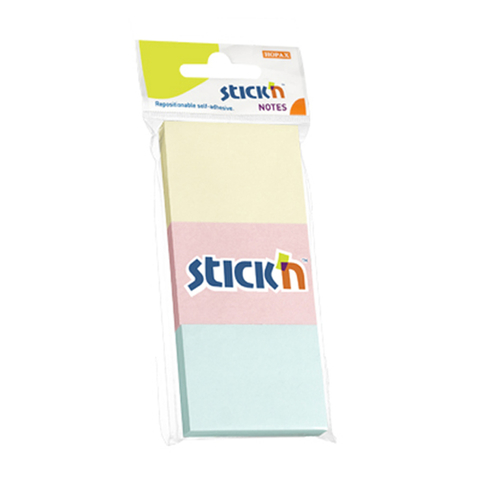 Stick'N 21126 Yapışkanlı Not Kağıdı 38x51 Pastel 3 Renk (2112600-5001) - 1