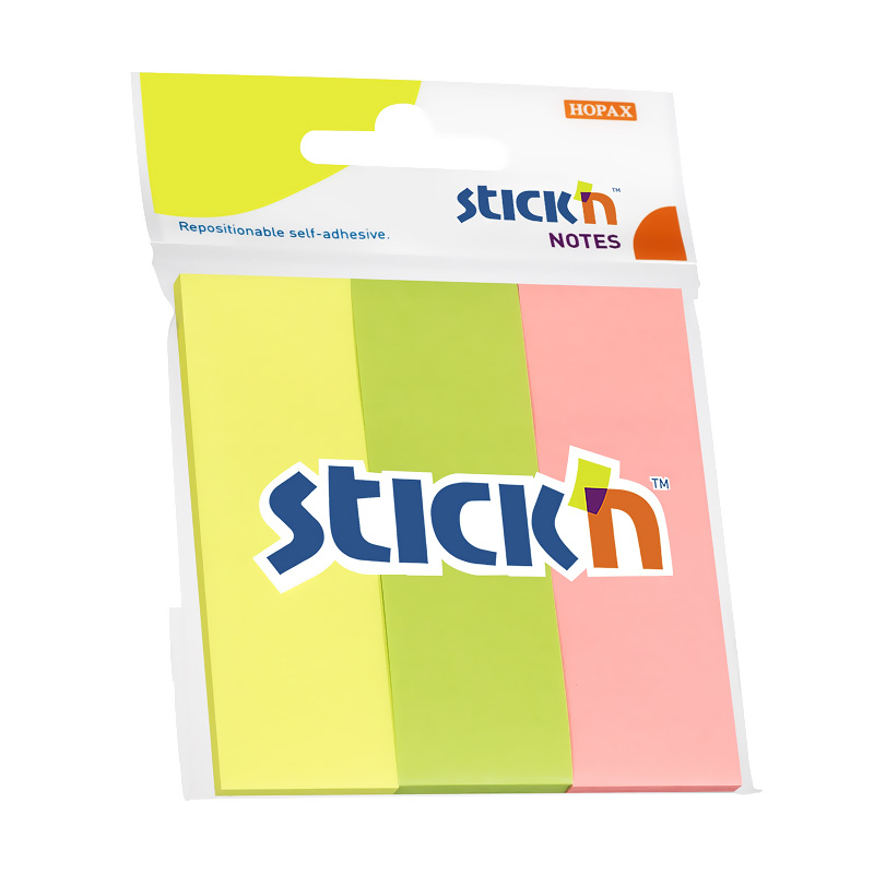 STİCK'N 2112800 YAPIŞKANLI NOT KAĞIDI 25x76 PASTEL 3 RENK