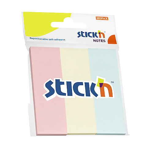 STİCK'N 21129 YAPIŞKANLI NOT KAĞIDI 25x76 NEON 3 RENK (2112900-5001) - 1