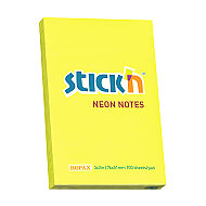 STİCK'N 21132 YAPIŞKANLI NOT KAĞIDI 51x76 100 YAPRAK NEON SARI (2113200-5001) - STİCK'N (1)