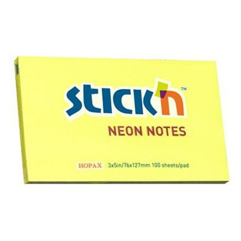 STİCK'N 21135 YAPIŞKANLI NOT KAĞIDI 76x127 100 YAPRAK NEON SARI