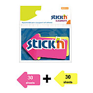 STİCK'N 21141 YAPIŞKANLI NOT KAĞIDI OK 50x76 60 YAPRAK 2 RENK (2114100-5001) - STİCK'N