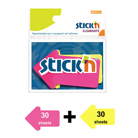 STİCK'N 21141 YAPIŞKANLI NOT KAĞIDI OK 50x76 60 YAPRAK 2 RENK (2114100-5001) - 1