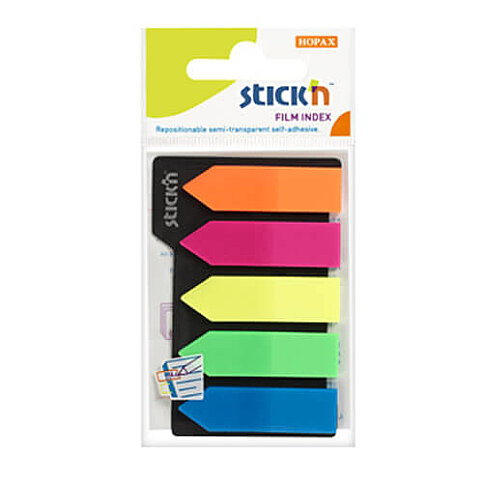 STİCK'N 21143 FİLM İNDEKS İŞARET BANDI OK 12x45 5 RENK (2114300-5001) - 1