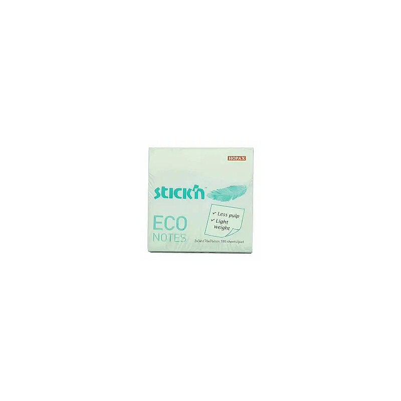 STİCK'N 2115 YAPIŞKANLI NOT KAĞIDI 76x76 100 YAPRAK PASTEL YEŞİL (2115000-5001)