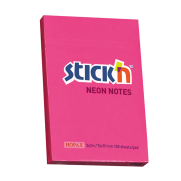 Stick'N 21161 Yapışkanlı Not Kağıdı 51X76 100 Yaprak Neon Koyu Pembe - STİCK'N