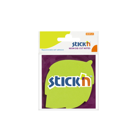 Stick'N 2118 Yapışkanlı Yaprak Not Kağıdı 70x70 50 Yaprak Yeşil (2118000-5001) - 1