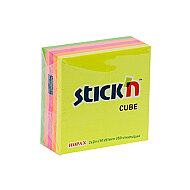 STİCK'N 21203 YAPIŞKANLI KÜPNOT KAĞIDI 51x51 250 YAPRAK 5 RENK (2120300-5001) - STİCK'N