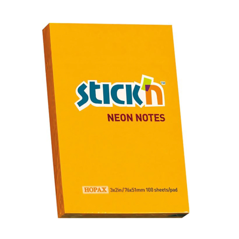 Stick'N 2139 Yapışkanlı Not Kağıdı 51x76 100 Yaprak Pastel Kavun (2139000-5001) - 1