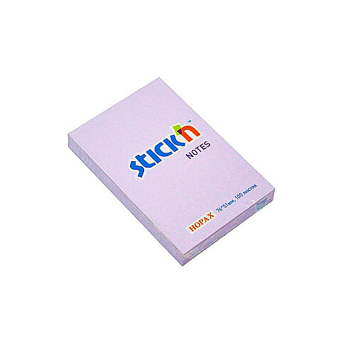 STİCK'N 21402 YAPIŞKANLI NOT KAĞIDI 51x76 100 YAPRAK PASTEL LİLA (2140200-5001) - 1