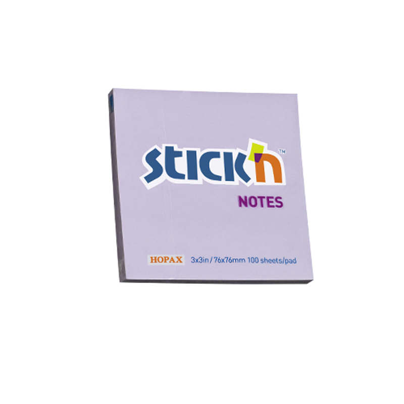 STİCK'N 2140300 YAPIŞKANLI NOT KAĞIDI 76x76 100 YAPRAK PASTEL LİLA