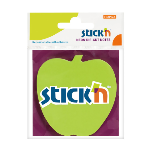 Stick'N 21449 Yapışkanlı Elma Not Kağıdı 70x70 50 Yaprak Yeşil (2144900-5001) - 1