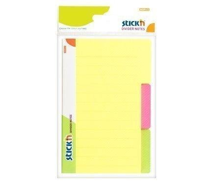 STİCK'N 2146100 SEPERATÖRLÜ YAPIŞKANLI NOT KAĞIDI 149x98 3 RENKx20 YAPRAK