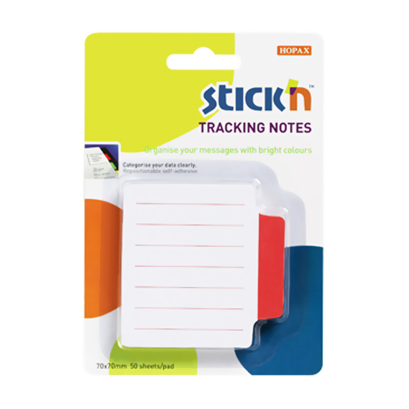 STİCK'N 2148300 YAPIŞKANLI NOT KAĞIDI 70x70 ÇİZGİLİ KIRMIZI