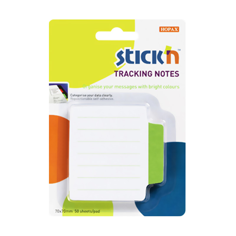 STİCK'N 2148600 YAPIŞKANLI NOT KAĞIDI 70x70 ÇİZGİLİ BEYAZ-YEŞİL