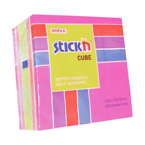 Stick'N 21536 Yapışkanlı Küpnot Kağıdı 76X76 400 Yaprak Rainbow - 1
