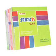 Stick'N 21537 Yapışkanlı Küpnot Kağıdı 76X76 400 Yaprak Rainbow - STİCK'N