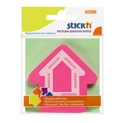 STİCK'N 21542 YAPIŞKANLI NOT KAĞIDI OK 70x70 50 YAPRAK PEMBE (2154200-5001) - 1