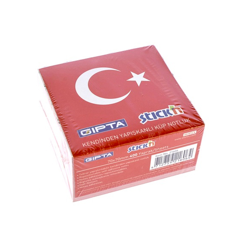 STİCK'N 2160600 YAPIŞKANLI KÜPNOT KAĞIDI TÜRKİYE 70x70 400 YAPRAK