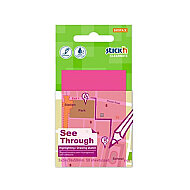 STİCK'N 21707 YAPIŞKANLI SAYDAM NOT KAĞIDI 51x76 NEON PEMBE (2170700-5001) - STİCK'N