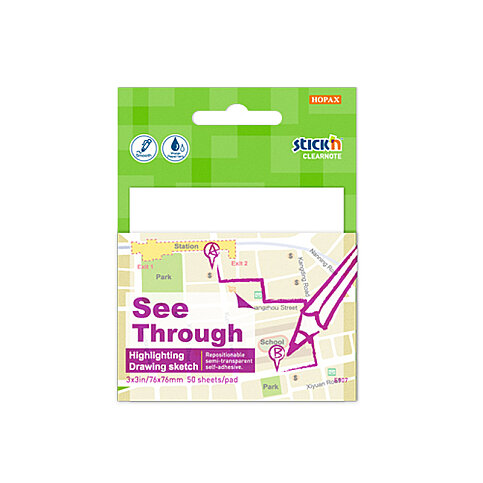 STİCK'N 21712 YAPIŞKANLI SAYDAM NOT KAĞIDI 76x76 50 YAPRAK BEYAZ (2171200-5001) - 1