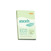 Stick'N 21744 Eco Yapışkanlı Not Kağıdı 51X76 100 Yaprak Pastel Yeşil - STİCK'N