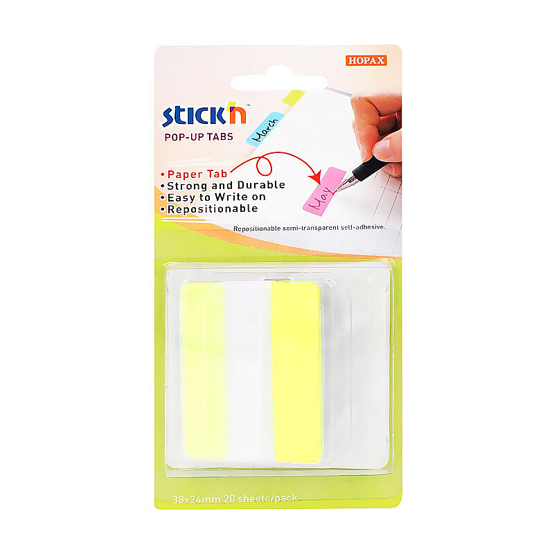 STİCK'N 26054 FİLM İNDEKS İŞARET BANDI 38x50 SARI (2605400-5001)