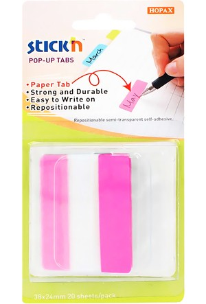 STİCK'N 2605700 İNDEKS İŞARET BANDI 38x51 PEMBE