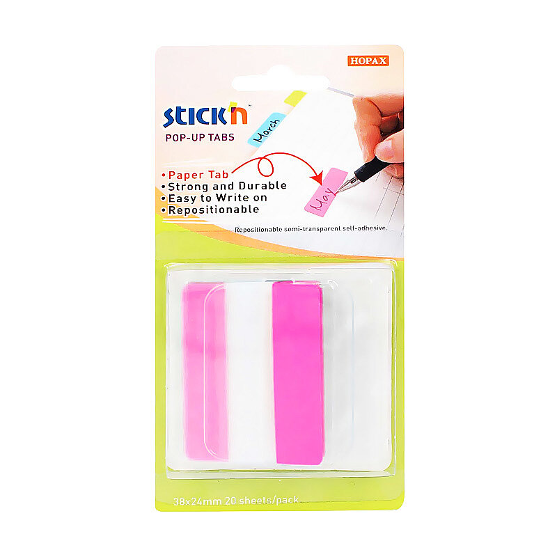 STİCK'N 26057 FİLM İNDEKS İŞARET BANDI 38x51 PEMBE (2605700-5001)
