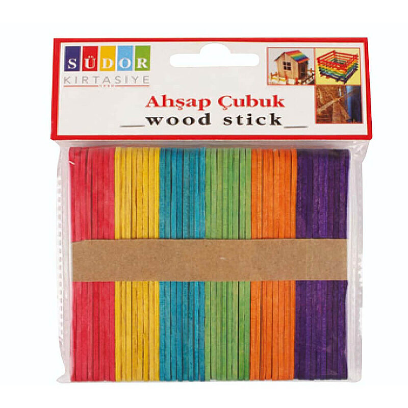 SÜDOR BS69 RENKLİ DAR AHŞAP ÇUBUK (DİL ÇUBUĞU)