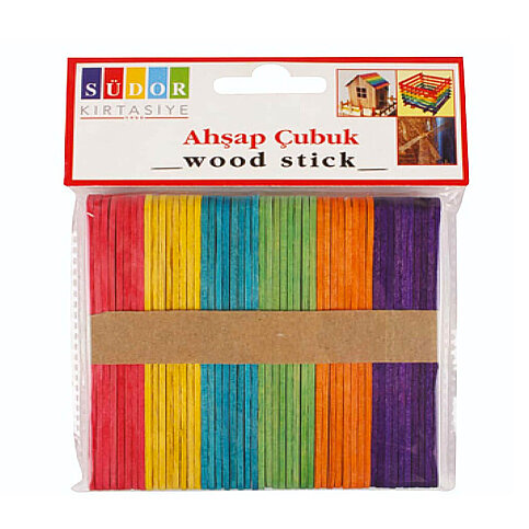 SÜDOR BS69 RENKLİ DAR AHŞAP ÇUBUK (DİL ÇUBUĞU) - 1