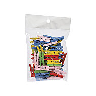SÜDOR BS99 RENKLİ KÜÇÜK BOY AHŞAP MANDAL 2.5cm 30LU - SÜDOR