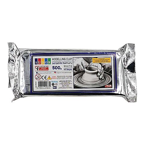 SÜDOR KİL261 SERAMİK HAMURU BEYAZ 500gr - 1