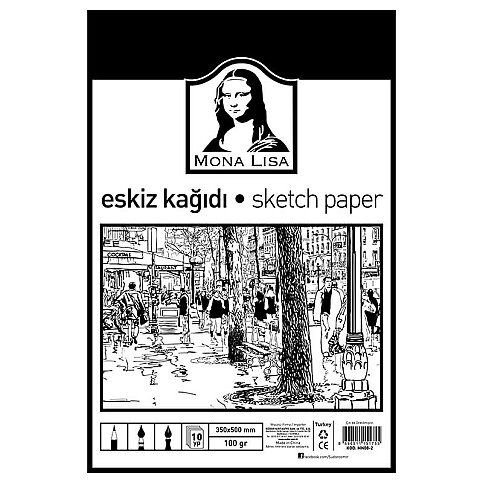 SÜDOR MN08-2 MONALİSA ESKİZ KAĞIDI 35x50 100gr 10LU - 1