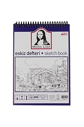 SÜDOR MN13-5 MONALİSA TELLİ ESKİZ DEFTERİ A5 50 YAPRAK 120gr - 1