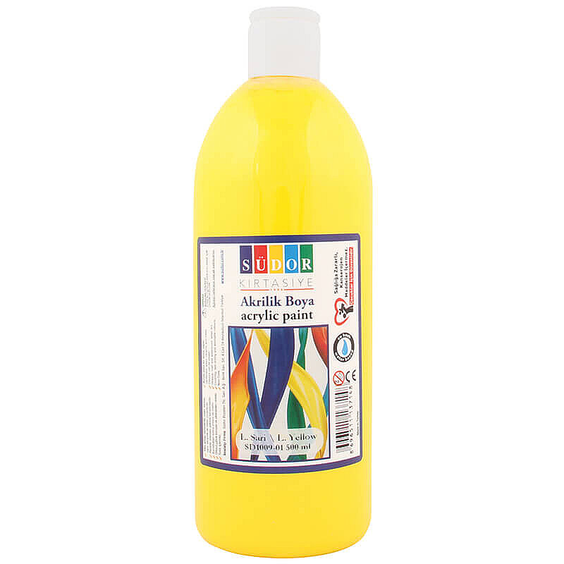SÜDOR SD1009-01 AKRİLİK BOYA LİMON SARISI 500ml