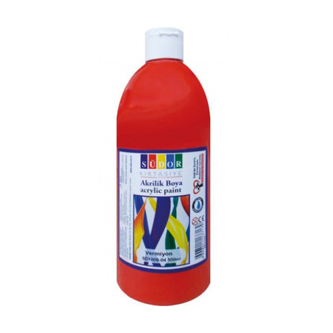 Südor Sd1009 Akrilik Boya Vermiyon 500Ml - 1