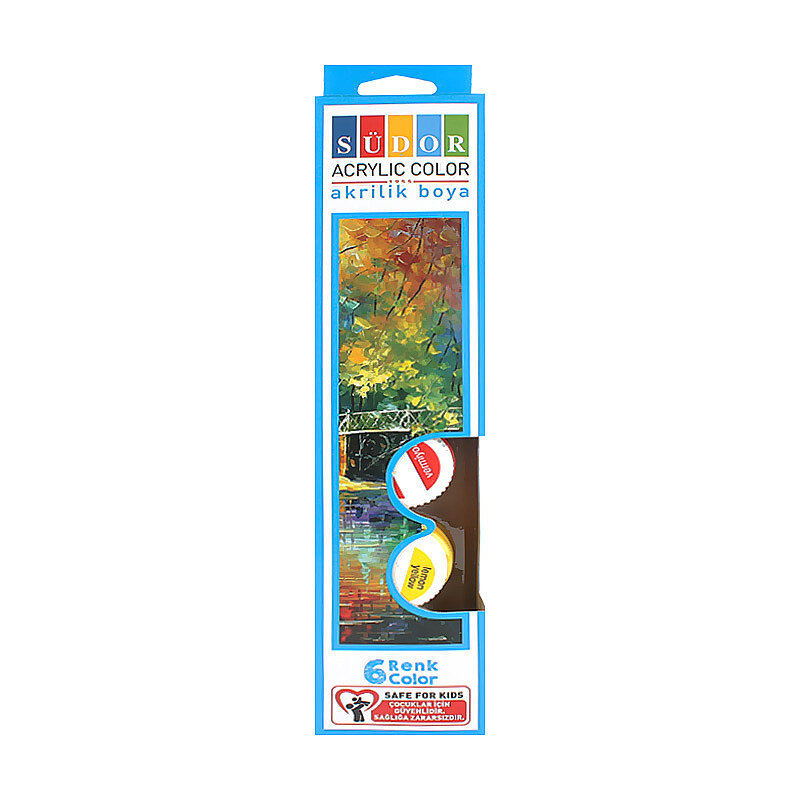 SÜDOR SD121 AKRİLİK BOYA 6 RENKx15ml